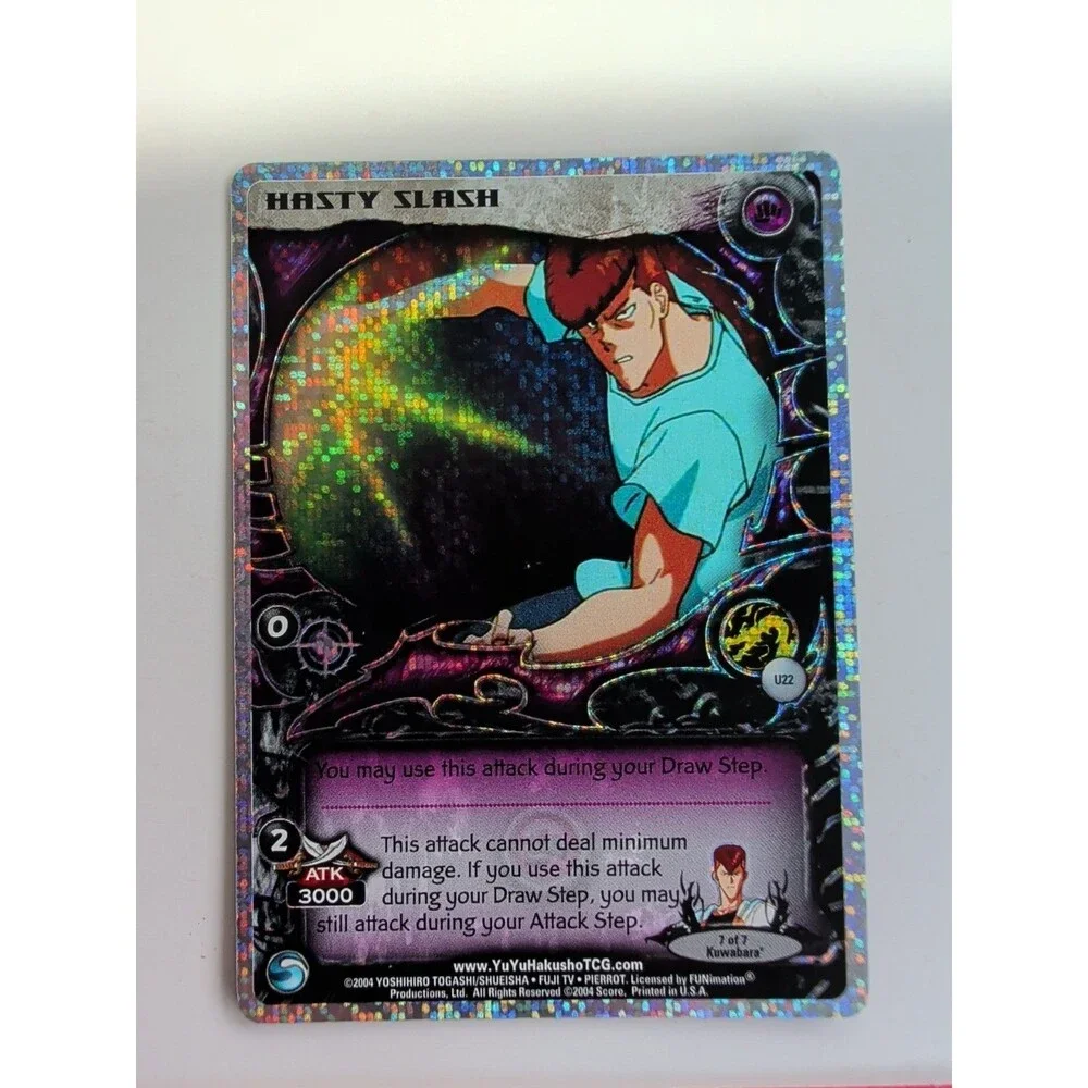 YuYu Hakusho TCG Hasty Slash U22 Ultra Rare Holo Dark Tournament Kuwabara2004
